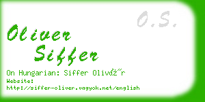 oliver siffer business card